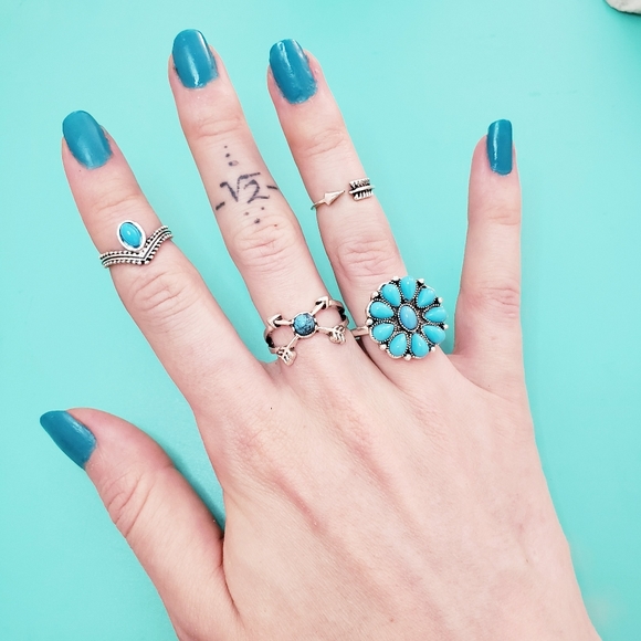 ❌️SOLD❌️Turquoise ring bundle! - Picture 2 of 7